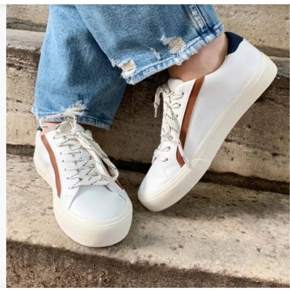 Madewell Delia Sidewalk Low Top Sneaker Size 8 M Russet Brown Multi NWOT - Picture 1 of 7